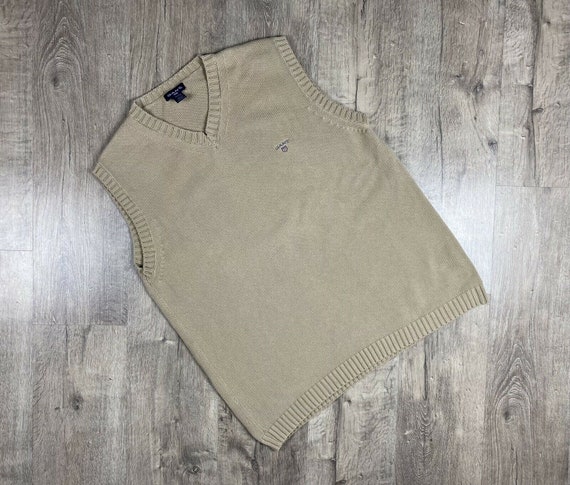 Mens Vintage GANT Knit Vest Sweater 