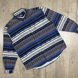Mens Vintage S.Oliver Corduroy Long Sleeve Multicolor Shirt size XL