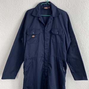 Mens Vintage Dickies Coveralls Medium Blue Jumpsuit Overalls Mechanics Work Wear