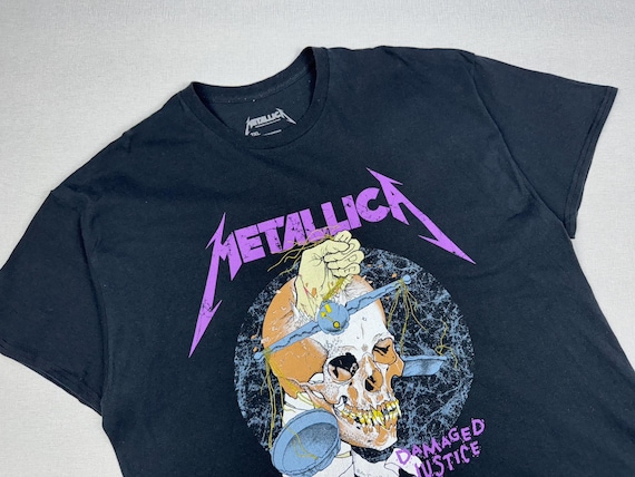 Men's Vintage Metallica Damaged Justice T-shirt Size 2XL - Etsy
