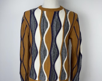 Men's Vintage Gix An. Multicolor Sweater Coogi Style Crew Neck Jumper size 50
