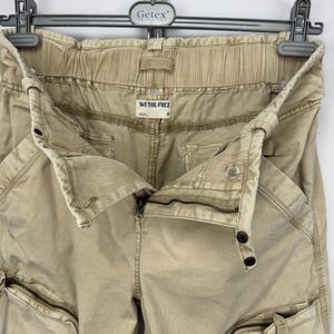 Vintage We The Free Free People Cargo Pants Beige Utility Tactical Women Size M Y2K image 7