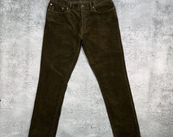 Pantalones de pana vintage Polo Ralph Lauren para hombre, talla W34L32
