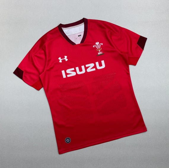 メンズ Under Armour ISUZU ウェールズ WRU ラグビー ジャージ シャツ
