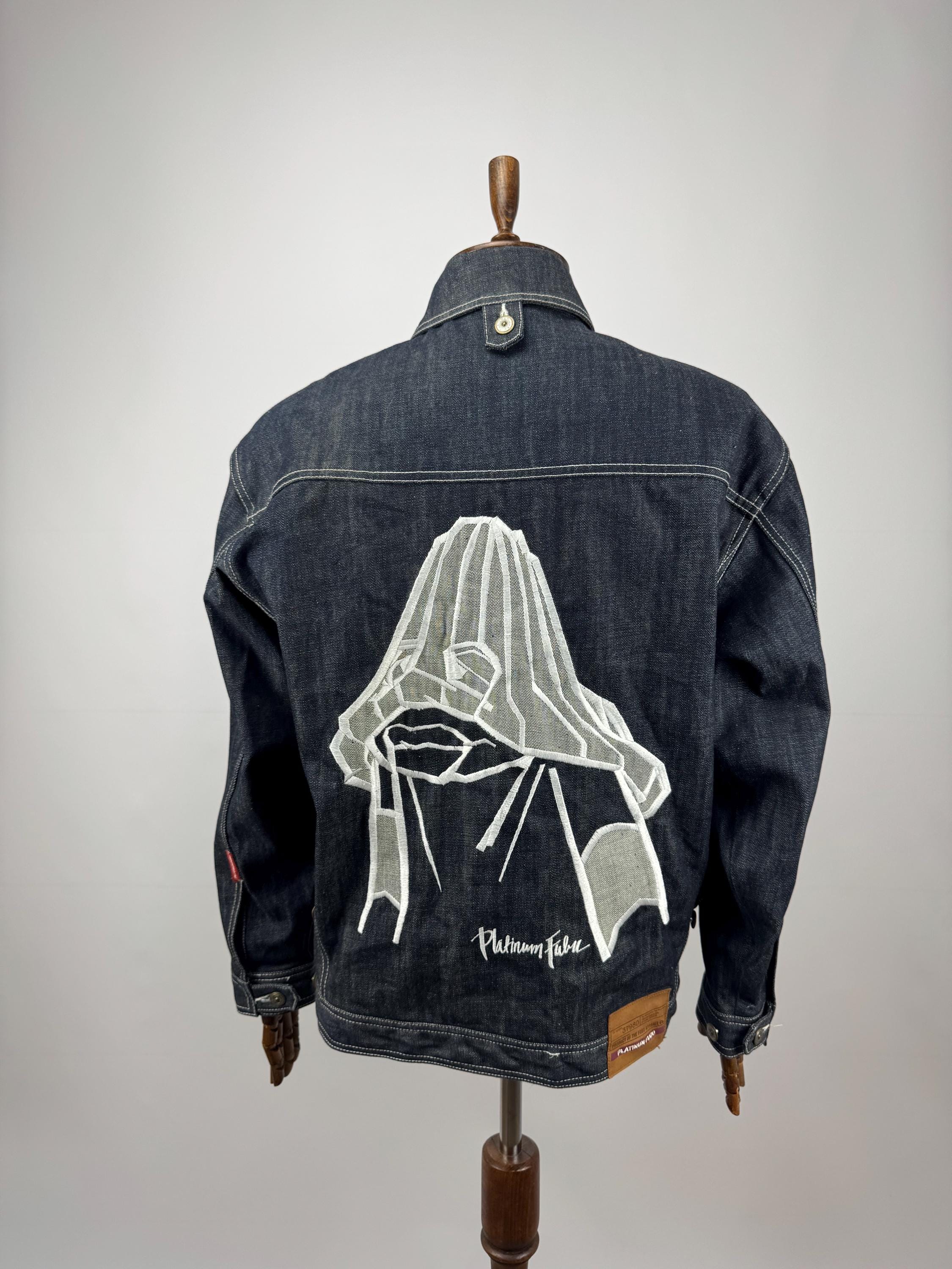 Vintage Y2K Platinum FUBU Fat Albert Embroidered Denim Jacket Raw