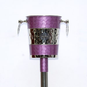 Personalized Custom Chiller & Ice Bucket Purple color Champagne Wine Bucket Punch Drink Ice Cooler French Style Perfect for picnics parties