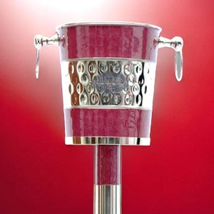 Personalized Custom Chiller & Ice Bucket | Distressed Look Wine Cooler | Ice Bucket  Silver Champagne Bucket Ice Gift (Magenta Color)