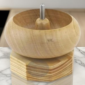 Wooden Bead Spinner DIY Making Bead Spinner Holder Crafting Project Stringing with Needle