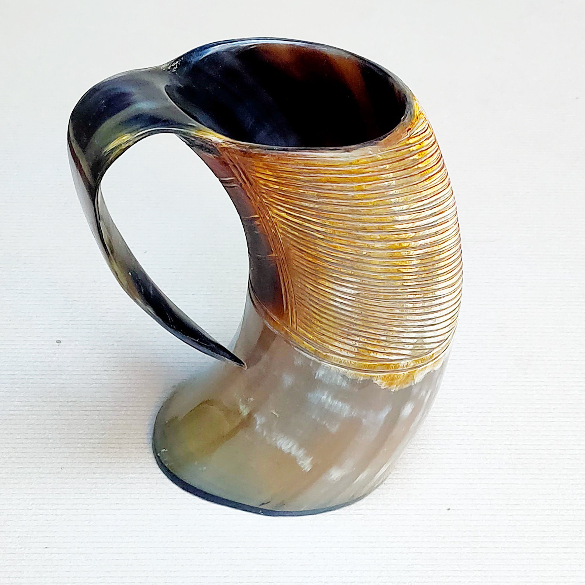 Drinking Ox Horn Beer Mug Hand Engraved Viking Horn Cup for Etsy