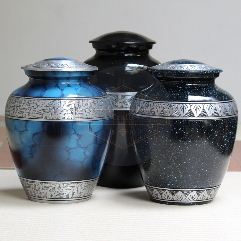 Funeral Cremation Urn Metal Urn Box Decorative Cremation Etsy