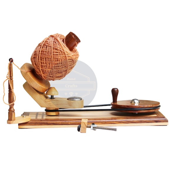 Large wooden yarn ball winder for heavy duty, Rosewood & beech wood yarn swift wool winder hand operated, Crochet and Knitting accssories