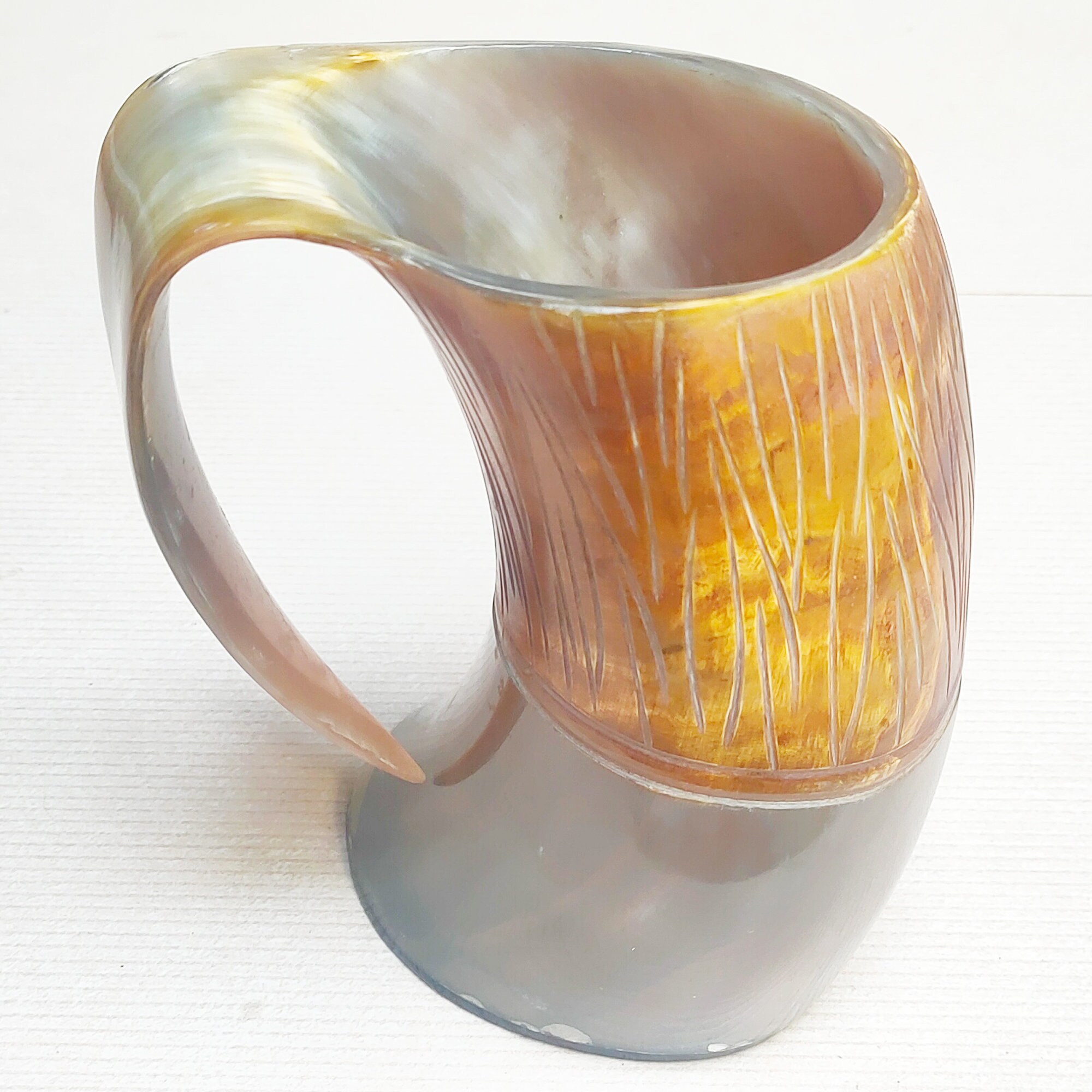 Drinking Ox Horn Beer Mug Hand Engraved Viking Horn Cup for Etsy