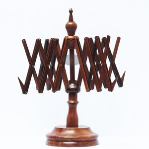 Wooden Umbrella Swift Yarn Winder | Table Top Yarn | Rosewood Wool Winder | Tool for knitting lover