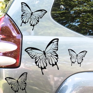 Butterfly vinyl decals, Car decals, Butterflies 4-pack
