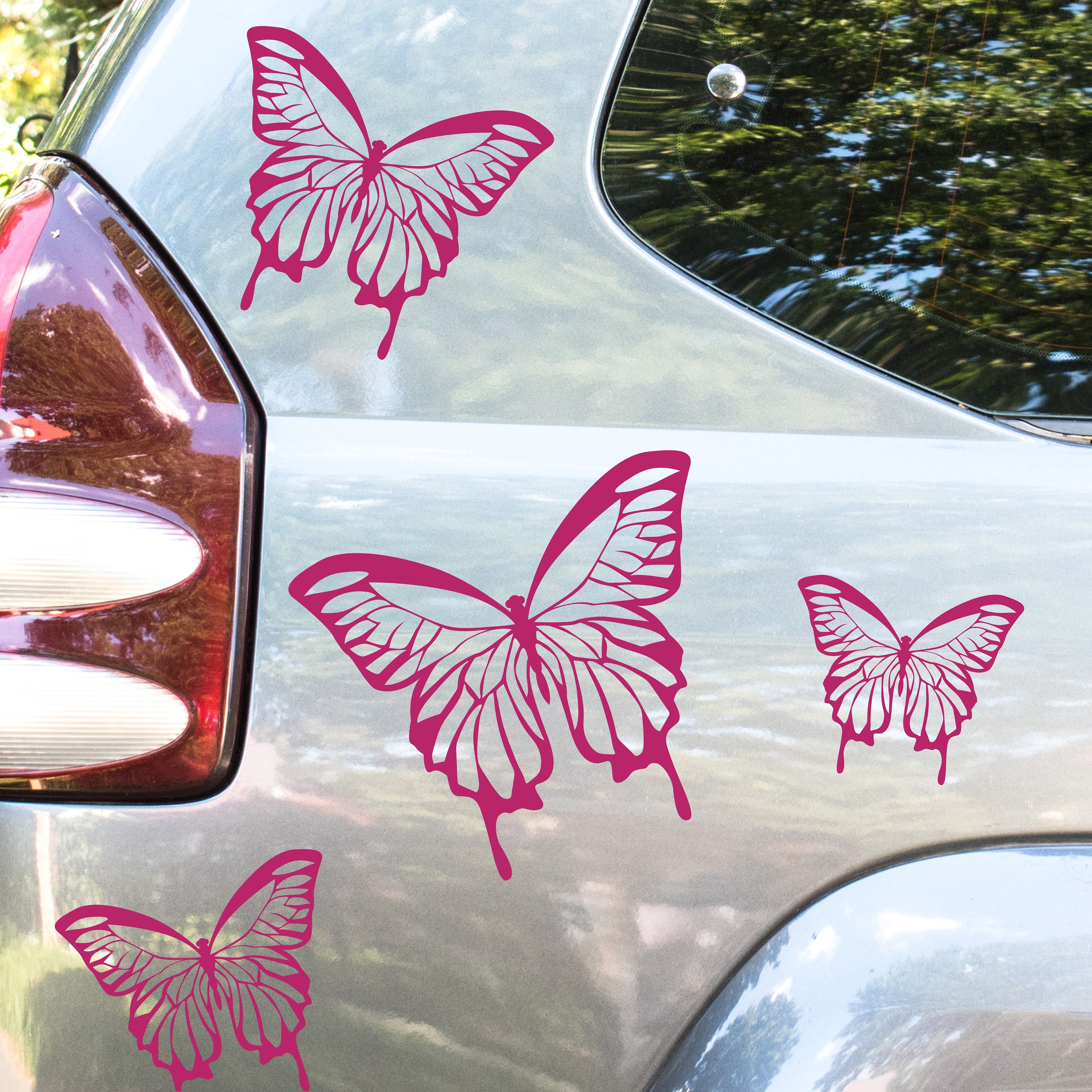 Butterfly vinyl decals Car decals Butterflies 4pack Etsy