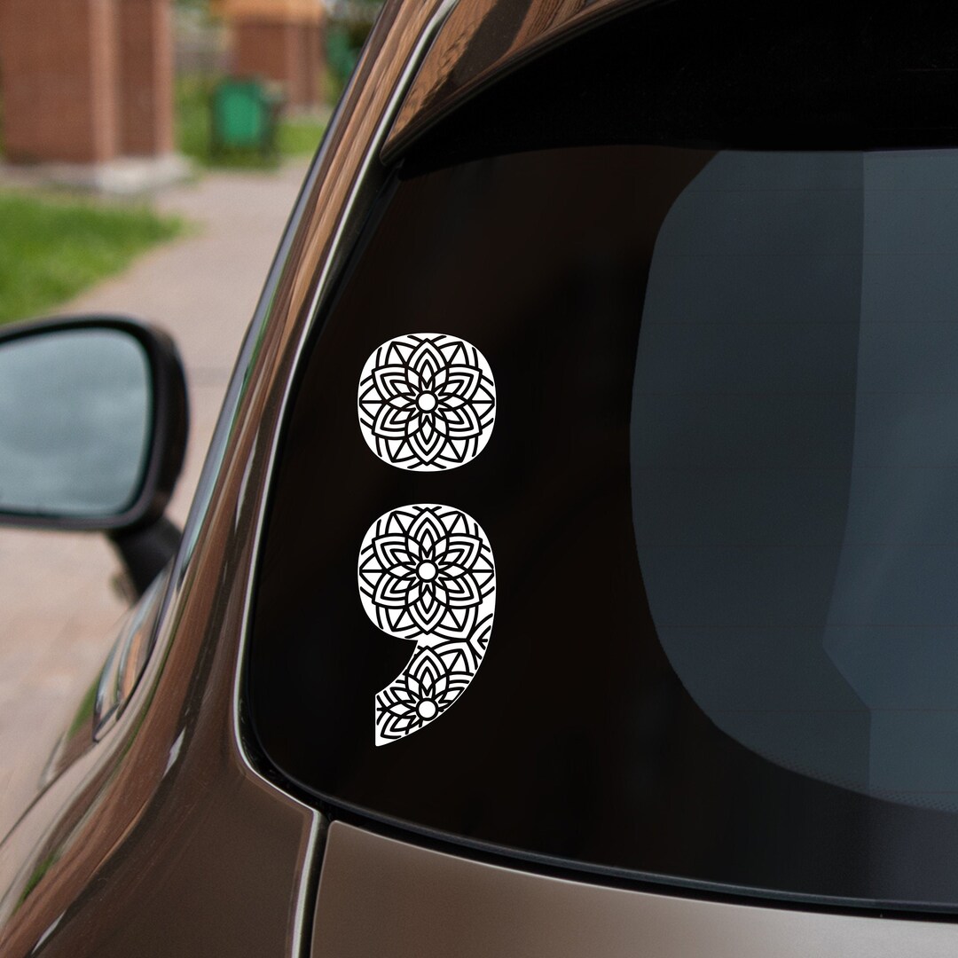 Semi-colon Decal, Mental Health Awareness, Semi-colon Vinyl Sticker ...
