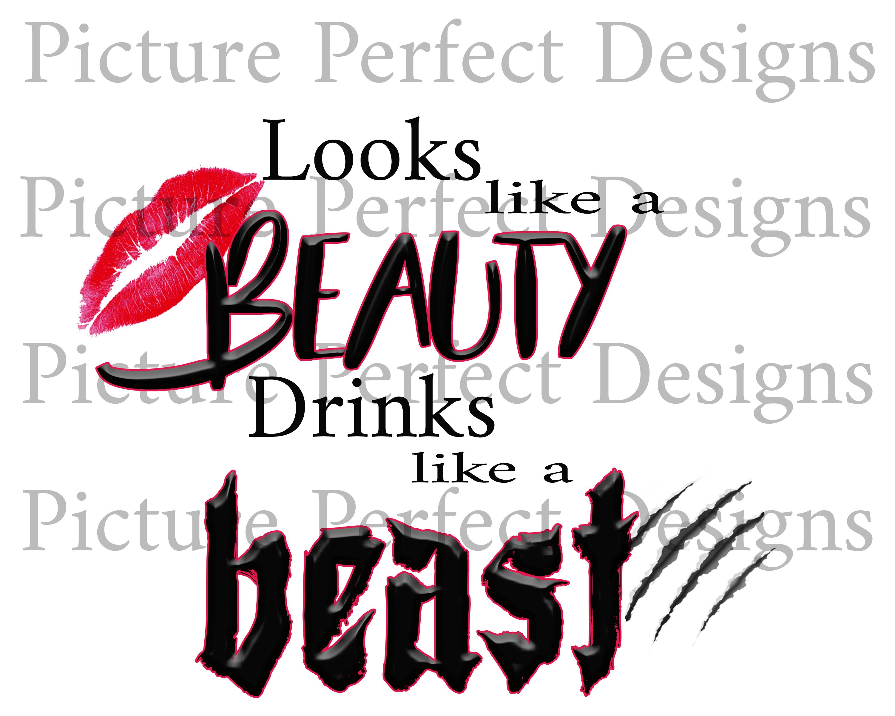 Diy Iron on Sublimation Jpeg Design, Beauty and the Beast, Looks Like