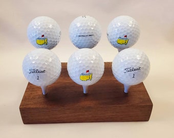 Walnut Golf Ball Tee Display