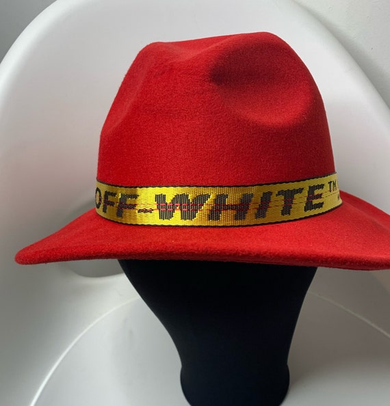 Red Fedora Hats Wide Brim Hat - Etsy