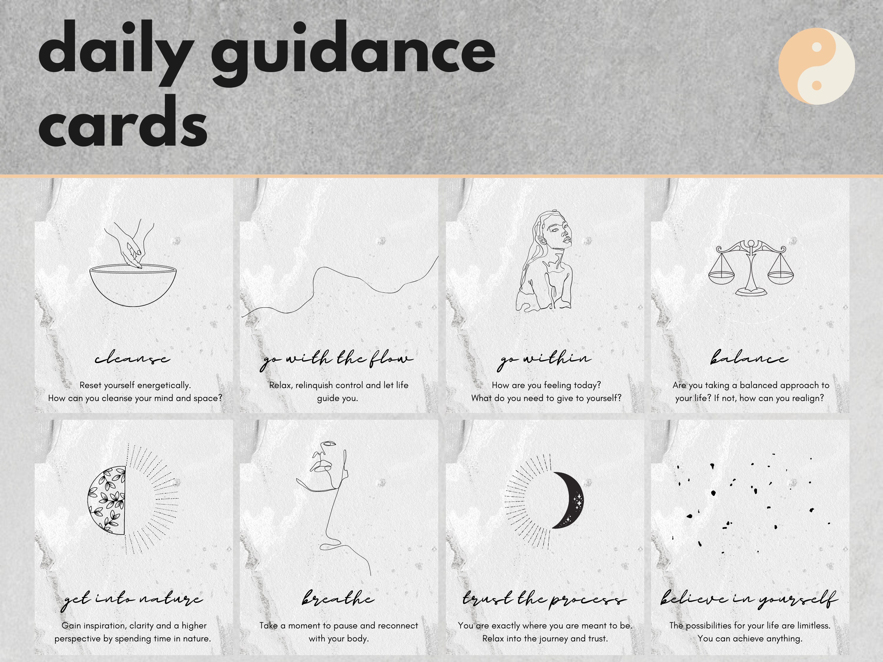 Printable Positive Affirmation Daily Guidance Cards | Reminder Quotes ...
