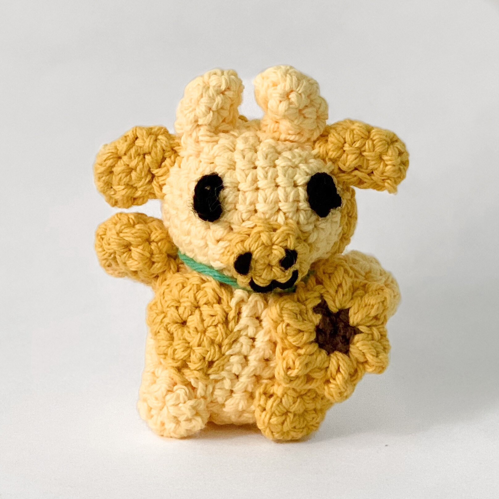 Sunflower Cow Plush Cute Handmade Crochet Amigurumi Flower Etsy