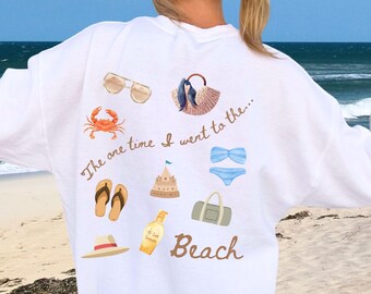 Sunshine Beach Sweatshirt: Ocean Lover Coastal Crewneck