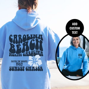 Carolina Beach Hoodie | Trendy Crewnecks | NC Beach Gift | North Carolina Hoodies | Beach Day | Vacation Sweatshirt | Preppy Sweatshirt
