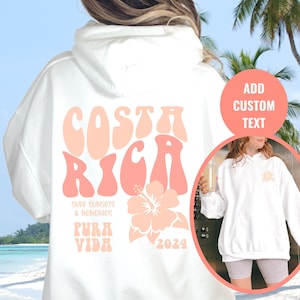 Costa Rica Hoodie, Pura Vida sweatshirt, Gift for Bride, Trendy Honeymoon sweatshirts, Matching Bride Groom hoodies, Bach Bash gifts