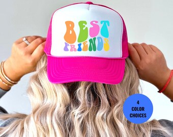 Gift for best friends, Bff Hat, Bestie Trucker Hat, Best friend Birthday Party Gift, Cute matching gifts, Party Favors for Friend Group