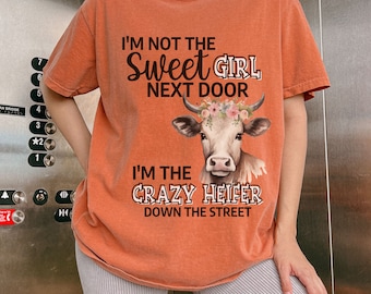 Funny Cow T-Shirt: Vintage Farm Animal Graphic Tee, Dairy Cow Top, Comfort Colors Shirt