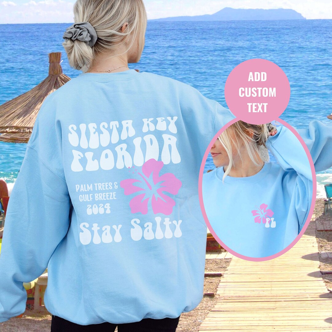 Siesta Key Hoodie Sweatshirt College University Style FL USA