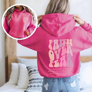 Faith over fear hoodie Jesus Is King hoodie, Preppy Christian gifts Jesus lover sweatshirt Bible school teacher y2k clothes