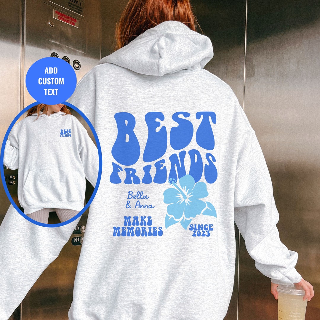 Personalized BFF Hoodie: Bestie Matching Sweatshirt, Best Friend Hoodie ...