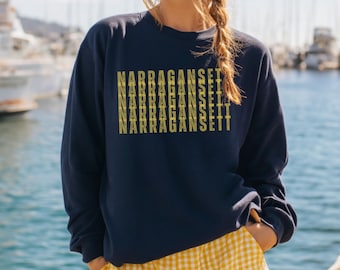 Narragansett Rhode Island Crewneck: Coastal Fisherman Sweatshirt