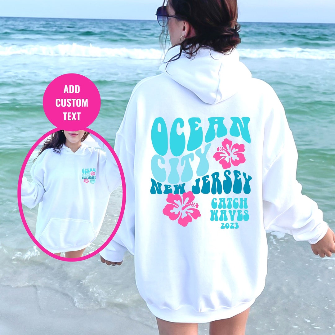 Custom Ocean City Hoodie Trendy Sweatshirt New Jersey Sweatshirt Preppy