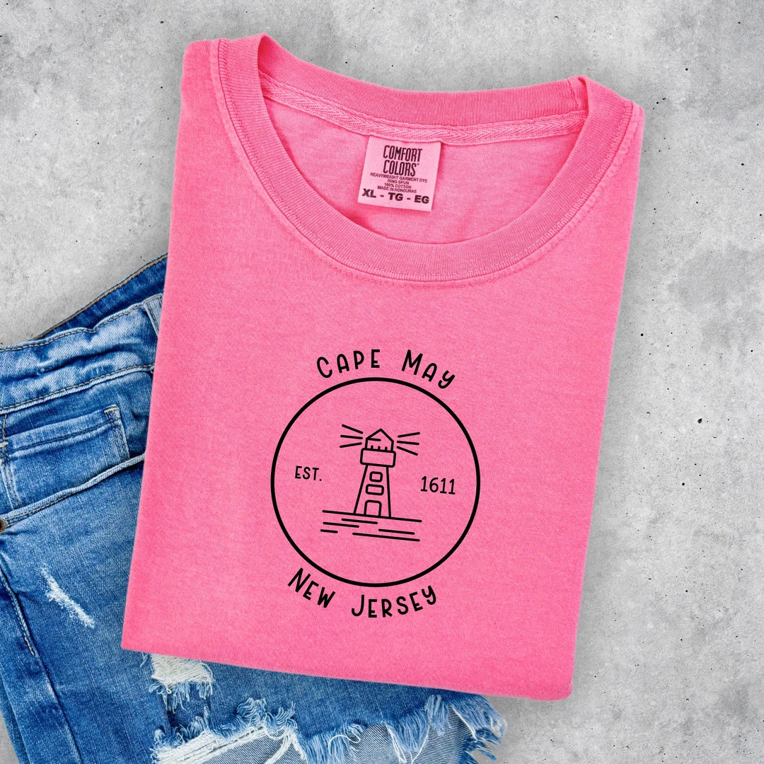 Cape May NJ Shirt Comfort Colors Salty Shirts New Jersey Beach T Shirts Down the Shore Unisex
