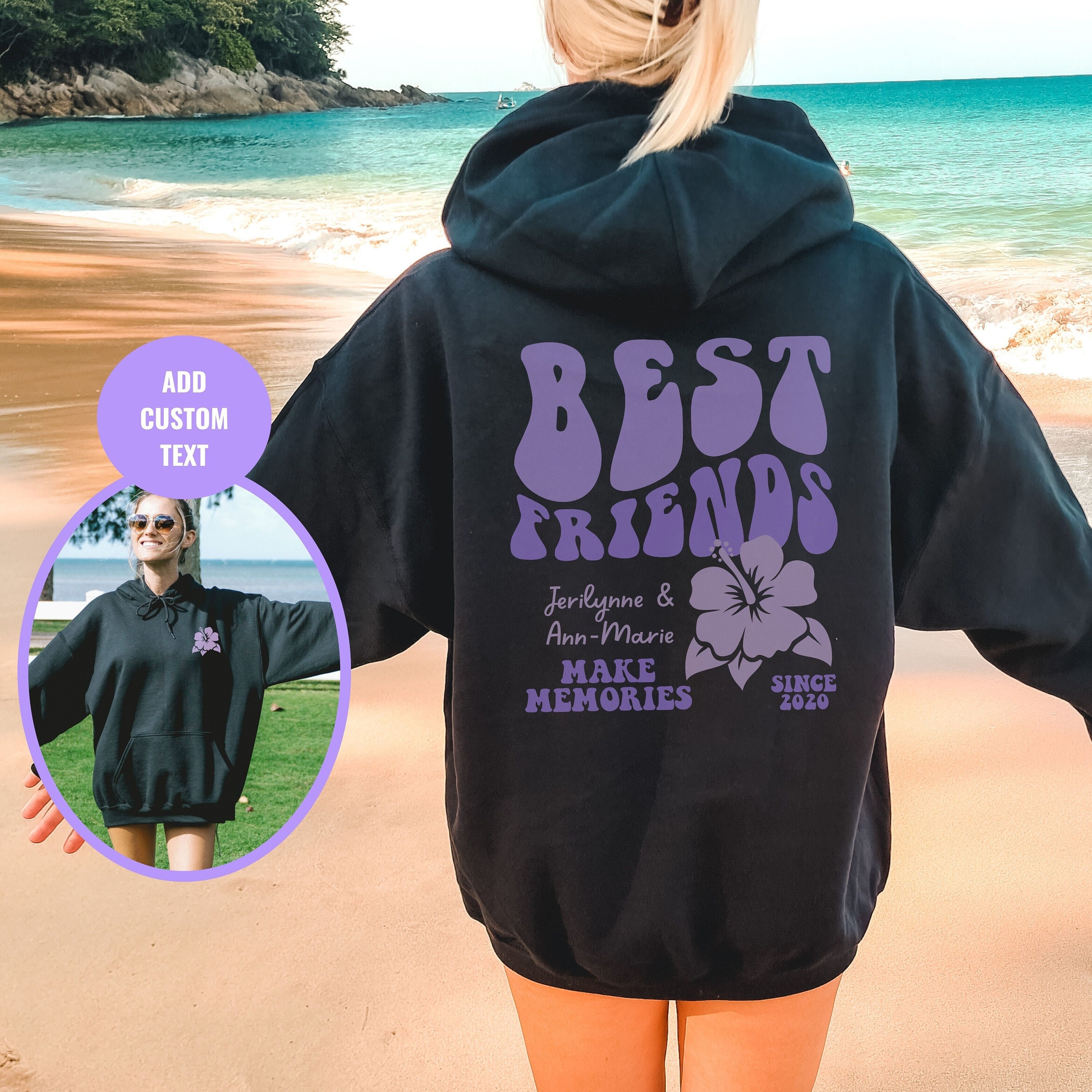 CuteTrendyHoodies BFF Hoodie Bestie Hoodie Your My Person Best Friend Sweatshirts Gift for Friend Group Cute Matching Gifts Cute Hoodies for Friends