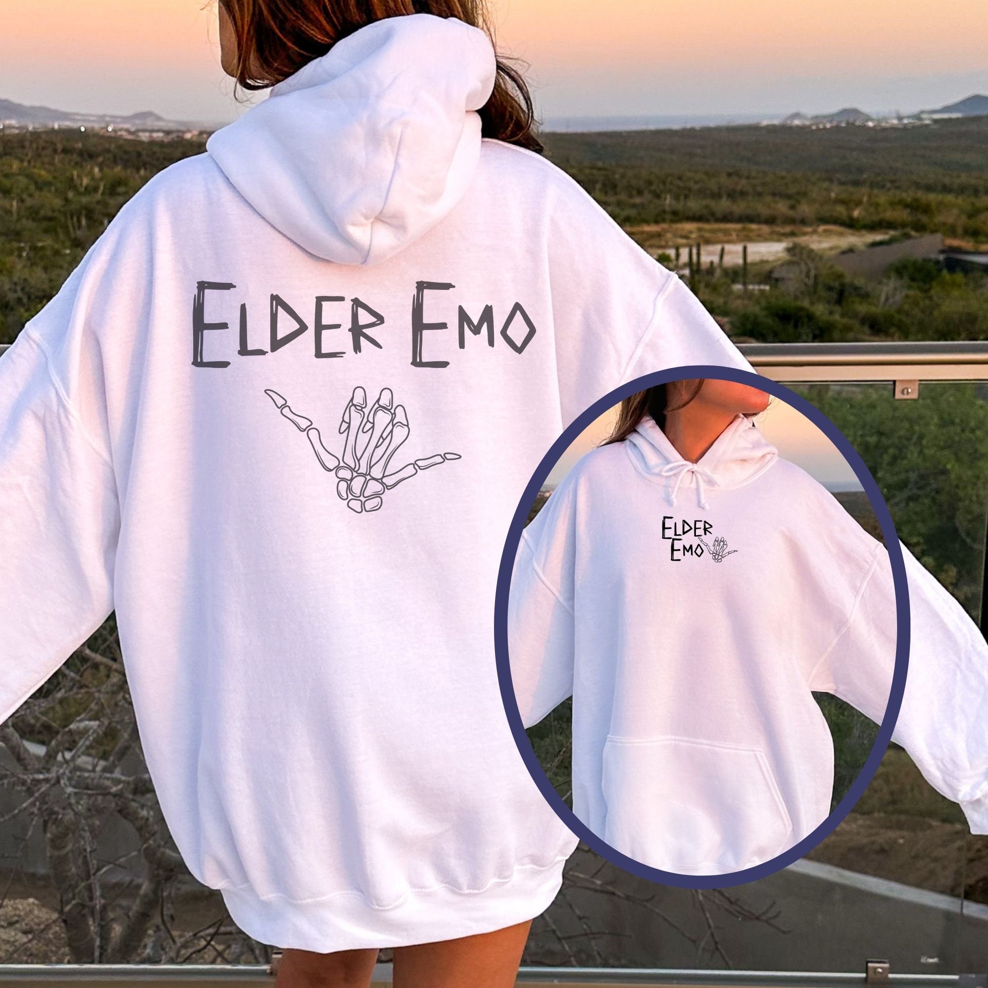 Elder Emo Hoodie It Was Never Just a Phase Emo Sweatshirt - Etsy