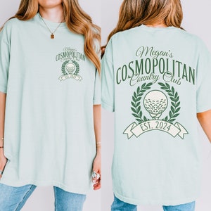 Custom name Shirt | Cosmopolitan Country Club Tshirt | Golf Club | Coconut Girl Aesthetic | Matching Family Cruise Shirt | Back Bash Tees
