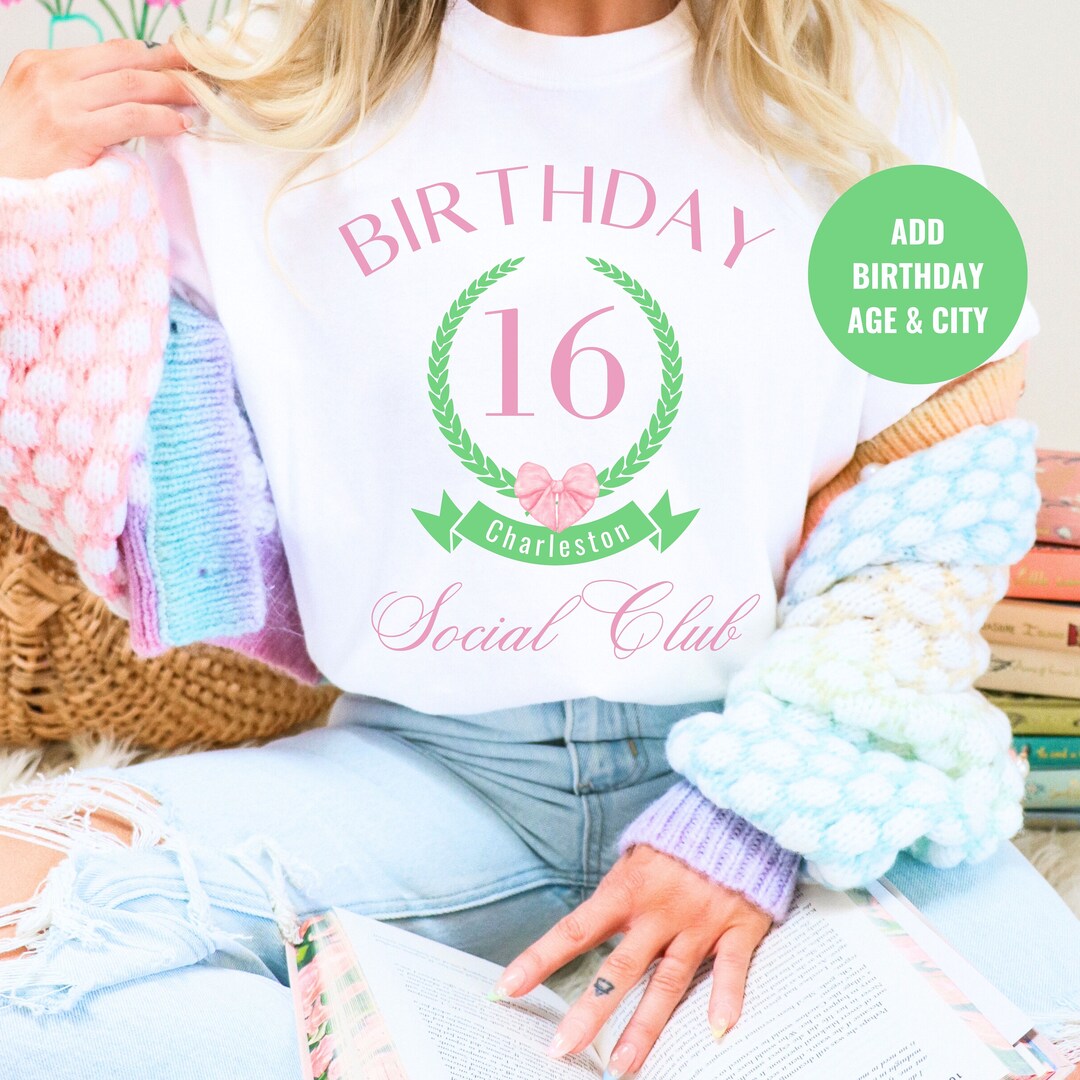 16th Birthday Shirt Custom Girl Birthday Gift Sweet Sixteen Birthday ...