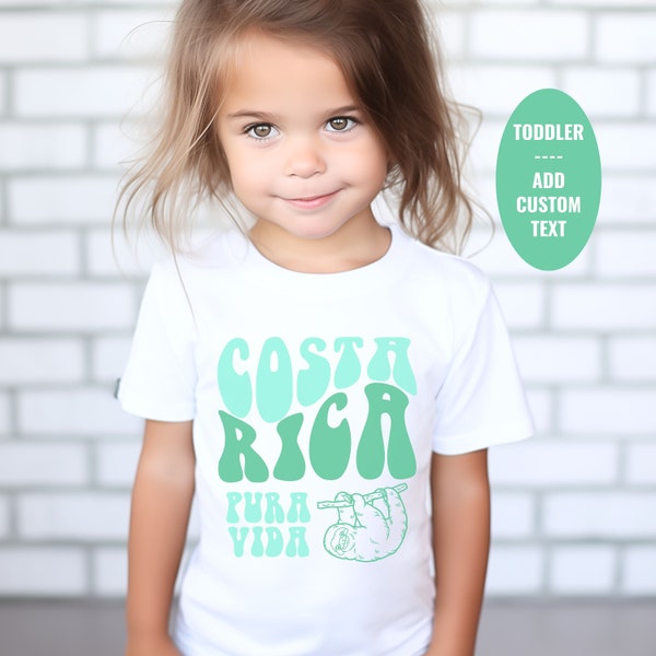 TODDLER - Costa Rica Shirt, Pura Vida shirt, Costa Rican Family Vacation Shirts, Cute Sloth Shirt, Trendy tees for Girls, Spring Break vibes