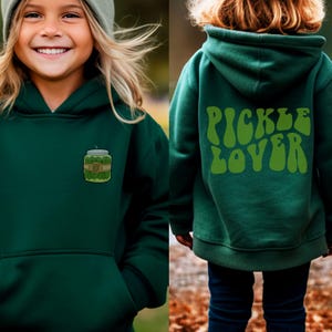 YOUTH - Trendy Pickles hoodie Pickle Lovers crewneck, Preppy Kids Pickle Sweatshirt Funny pickle shirt Cute child Foodie
