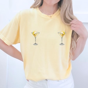 Lemontini Martini Nips Top Women&#39;s Baby Tee Dirty Martini Tshirt Funny Bachelorette Party Tini Shirts for Girl&#39;s Team Shirts Comfort Colors