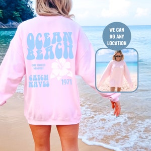 Ocean Beach Sweatshirt, Florida Crewneck, Trendy sweatshirt, Surfer girl, Coconut girl, Preppy Beach crewneck, Sarasota Sweatshirt