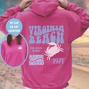 Virginia Beach Hoodie, Trendy sweatshirt, Crustaceancore, Respect the locals, Preppy hoodie, Ocean Beach Sweatshirt, Best Friend Gift