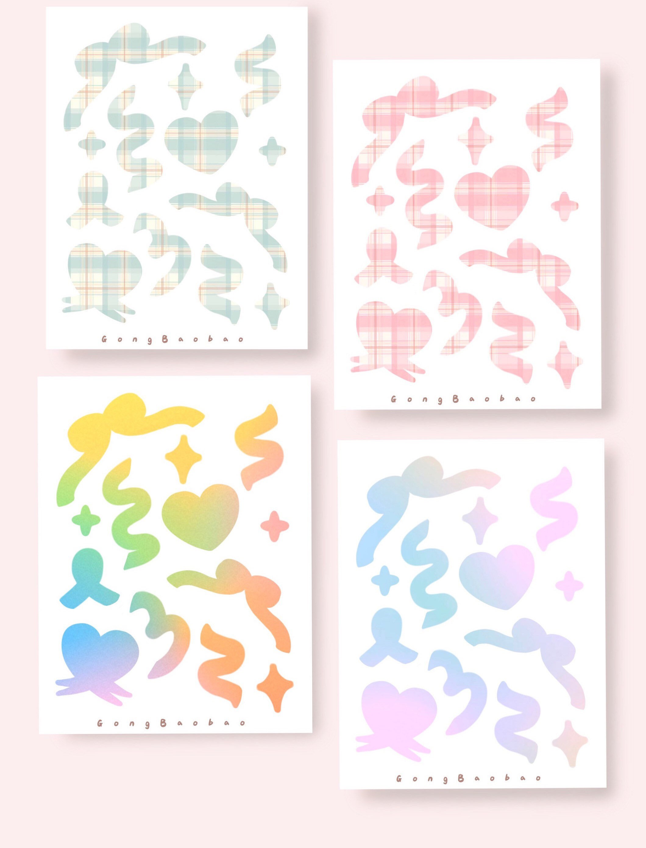 authentic stickerconfetti ribbon sticker sheetskorean idol etsy