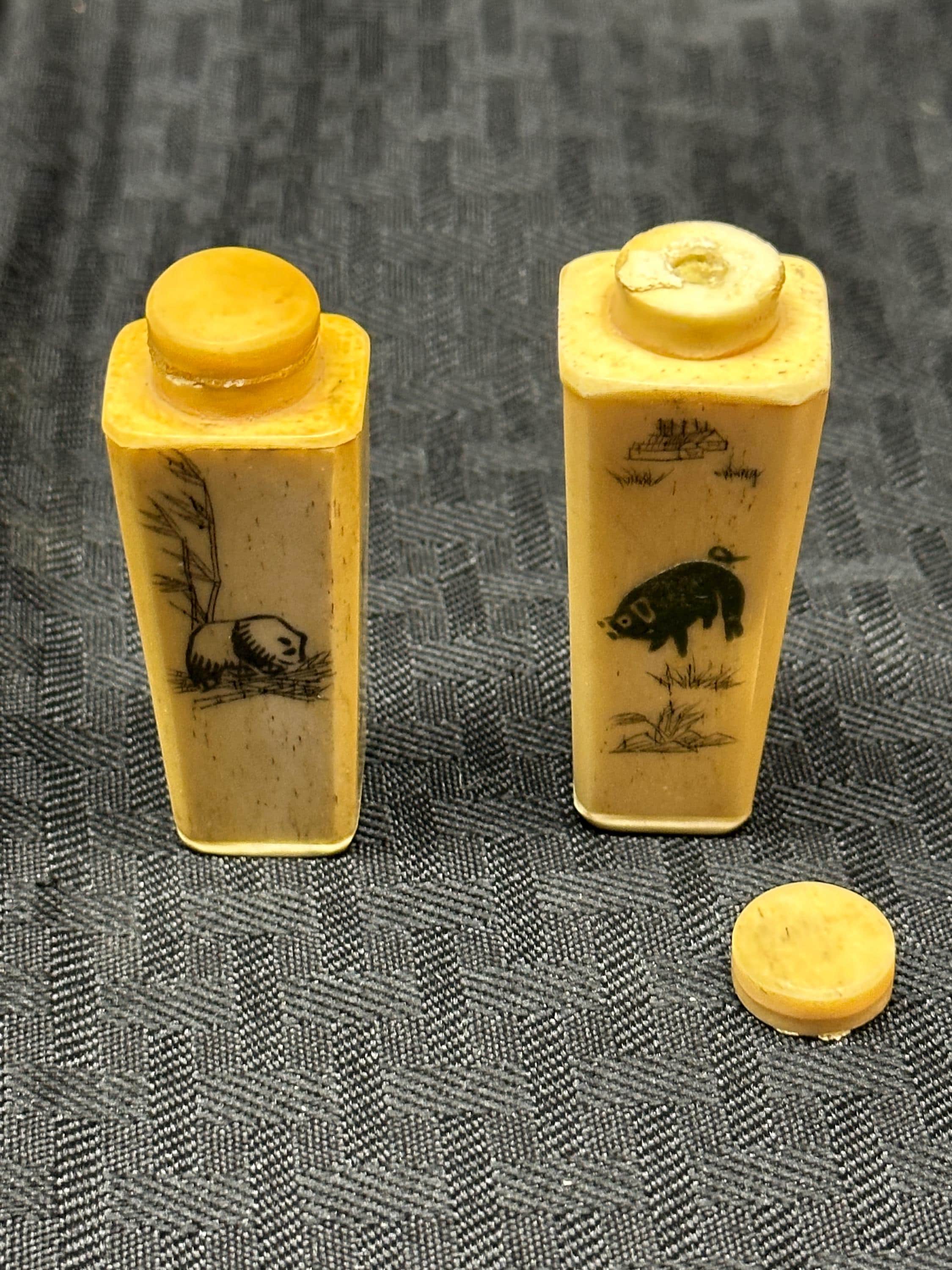 ヴィンテージ嗅ぎタバコ瓶 ペア 中国 アジア - Etsy 日本