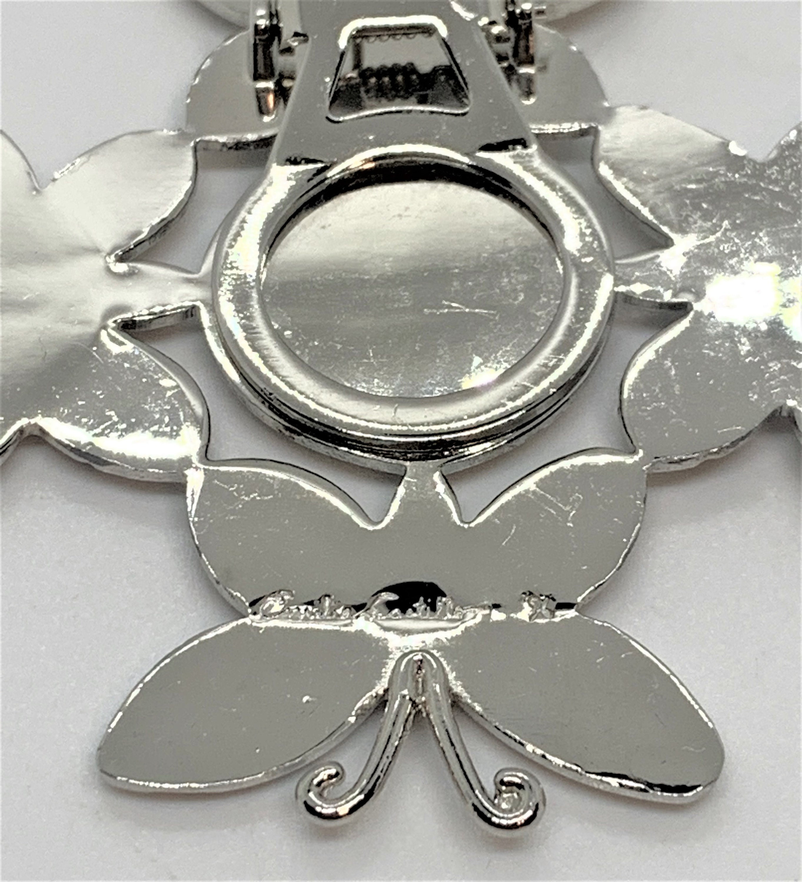 Vintage Scarf Clip Emilia Castillo Silver Christmas Tree Butterfly Neiman Marcus Neiman Marcus Emilia Castillo 1996 Silver | Mercari main image 3