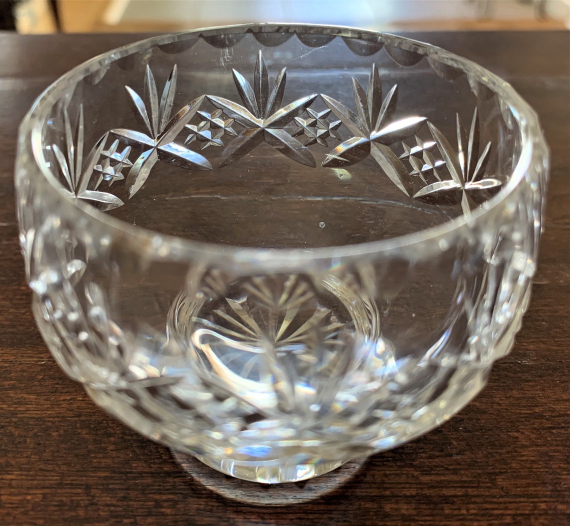 Edinburgh Crystal Balmoral Pattern Rose Bowl 2.75 Etsy