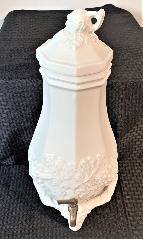 Vintage Red Cliff Ironstone Grape Pattern Coffee Urn Samovar Etsy